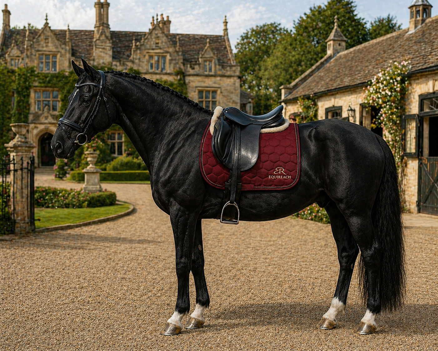Luxe Saddle Pad - Burgundy