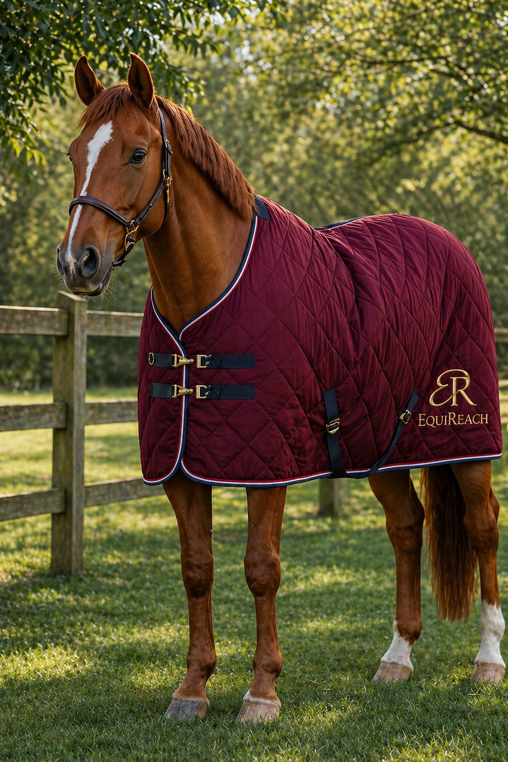 Signature Stable Rug - Burgundy